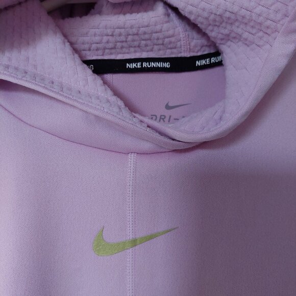Nike Running Long Sleeve Hoodie In Pink, Size M - Picture 2 of 9